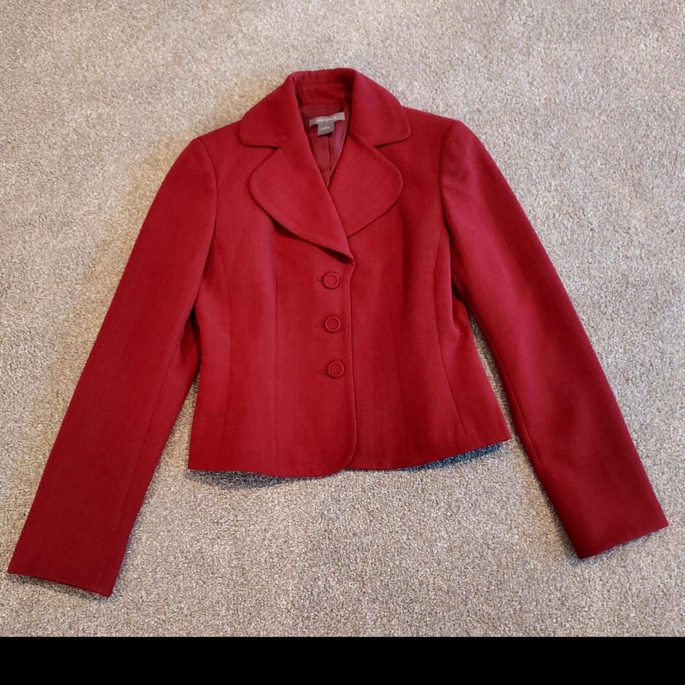 Ann Taylor Brick Red Blazer Sz 2